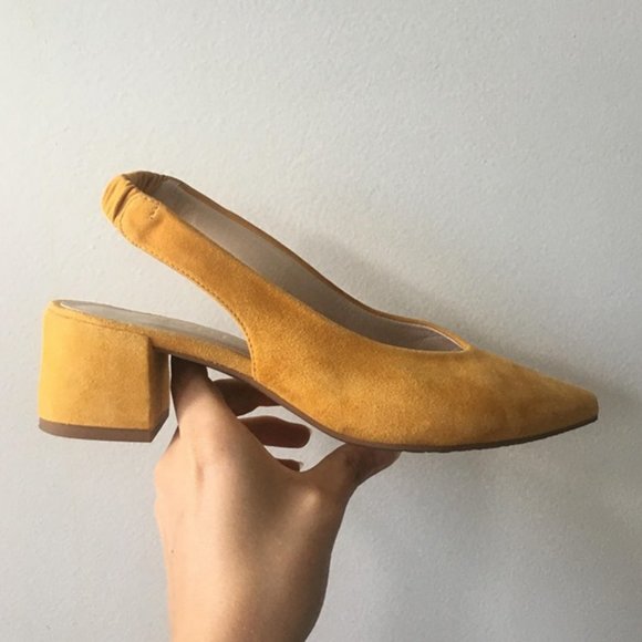 LODI slingback pumps in mustard suede - Picture 1 of 6